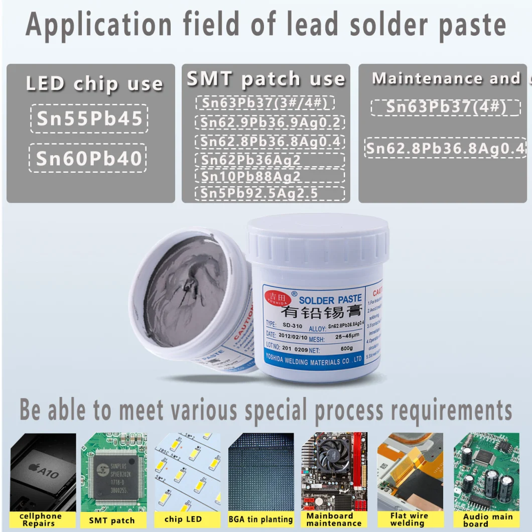 Lead-Containing T4 Solder Paste Sn63pb37 Chip Tin Mud Manufacturer Direct Sales