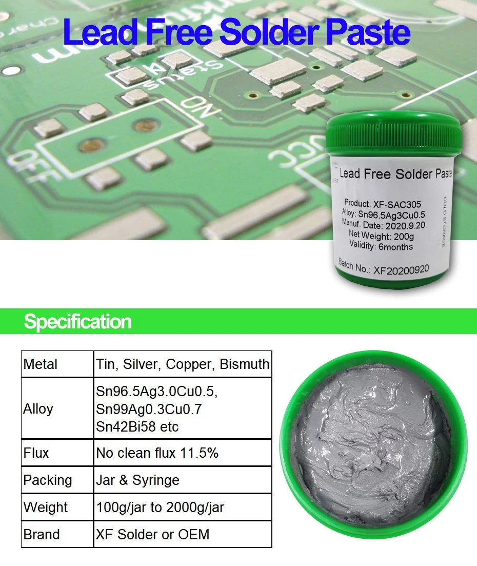 SMT Sac305 Tin Solder Paste Lead Free