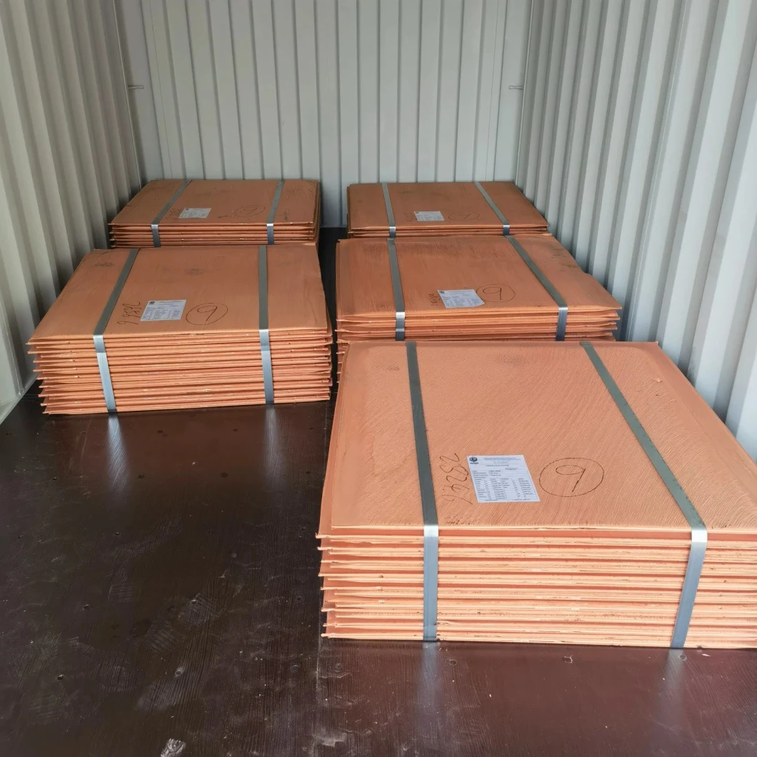 China High Quality 99.99 % Pure Copper Cathodes Plate for Buliding Construction Materials