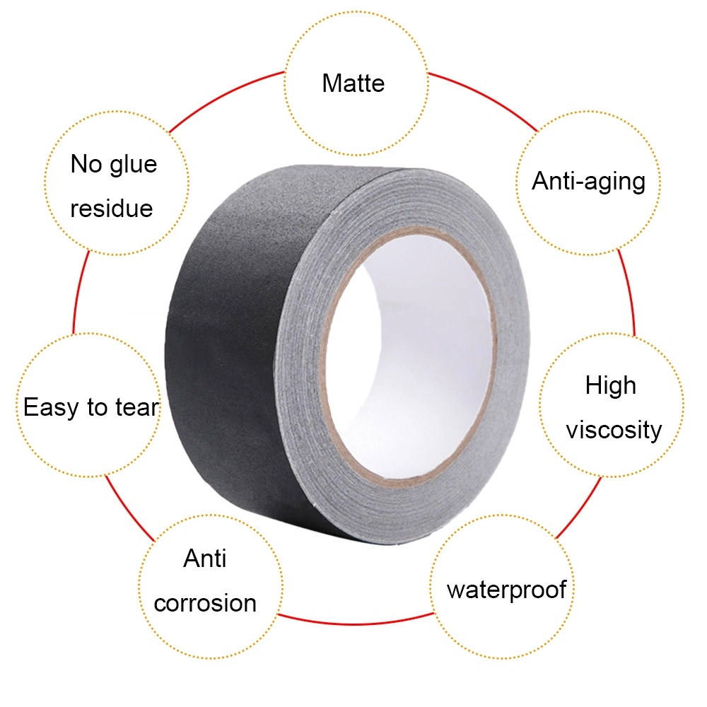 Single Side Matte Tape 2 Inches *33 Yards Photography Stage Quality Strong Matte Tape Black Cloth Tape Strong Adhesive Strength